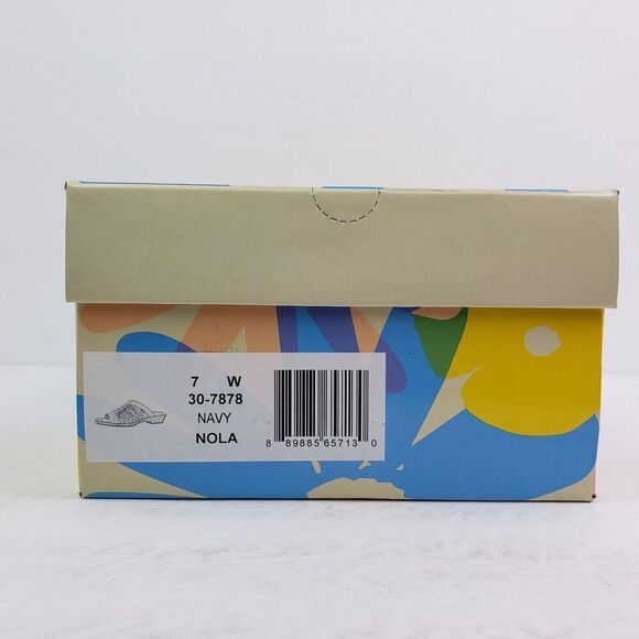 Easy Street Solite Airy Womens Size 7W Navy Slip On Casual Sandals - Picture 13 of 13